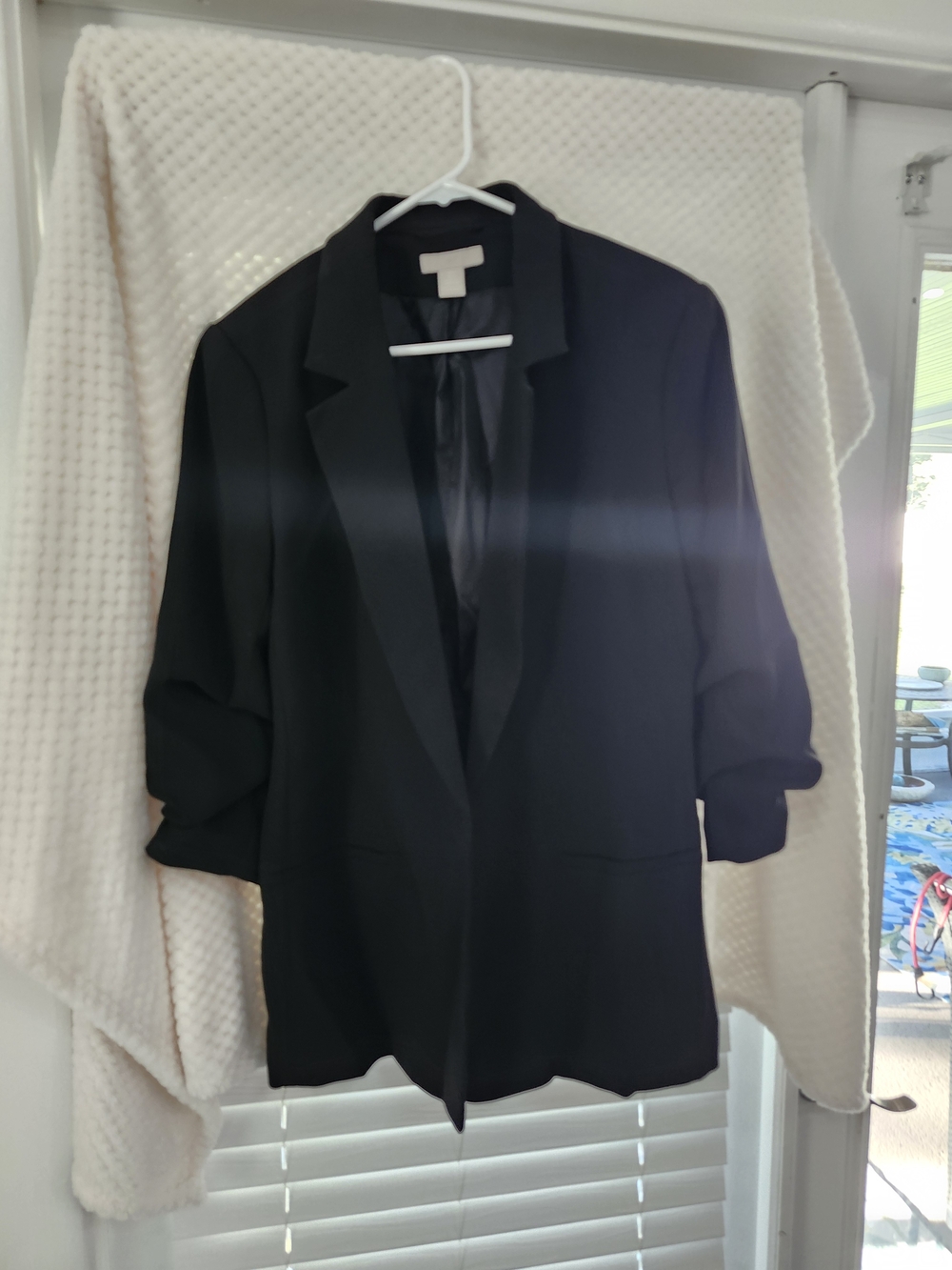H&M Black Women's Open-Front Blazer